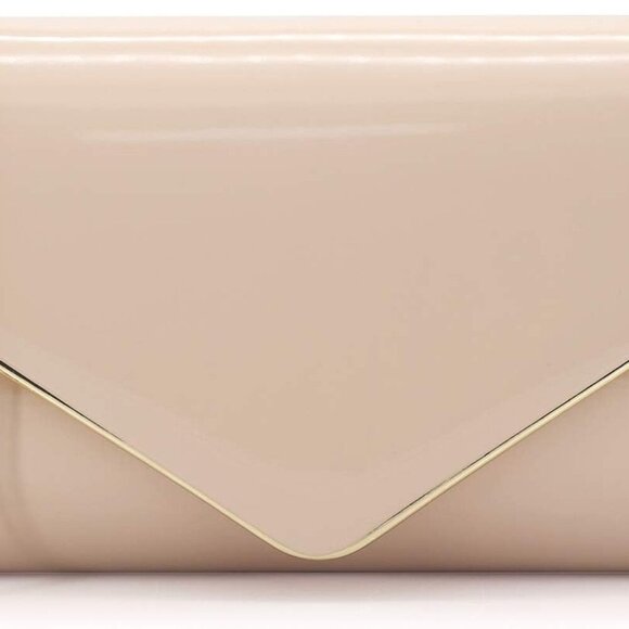 Patent Leather Envelope Clutch Purse Shiny Candy Foldover Clutch Evening Bag for - Picture 9 of 9